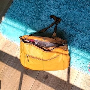 Tignanello leather tan purse
